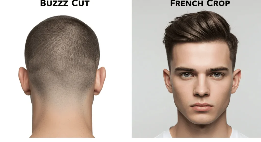 buz cut vs fade cut